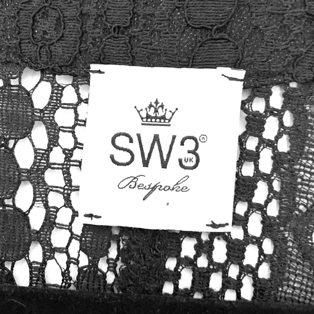 SW3 Bespoke UK Black Lace long lace up tunic